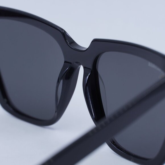 New Balenciaga BB0046S 001 Sunglasses - Black Frame, Grey Lenses main image 11